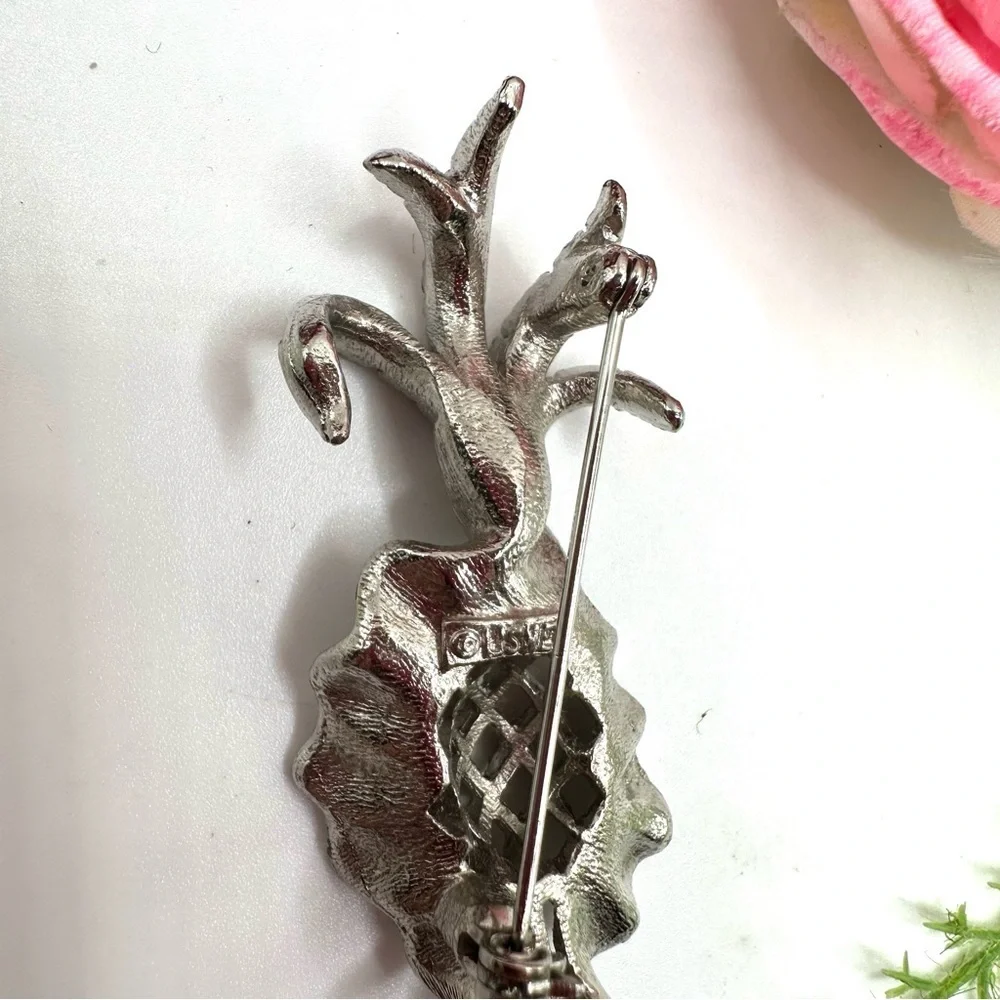 VINTAGE⚜️RARE LISNER Ornate French Feathers Brooch
